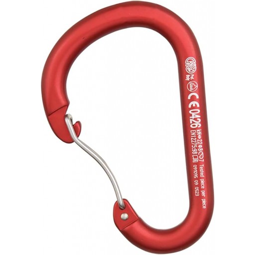 Kite Wire Gate Aluminum Carabiner: Red