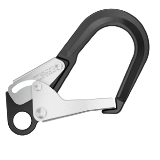 Hook Form 2-1/2" Aluminum Carabiner, Black